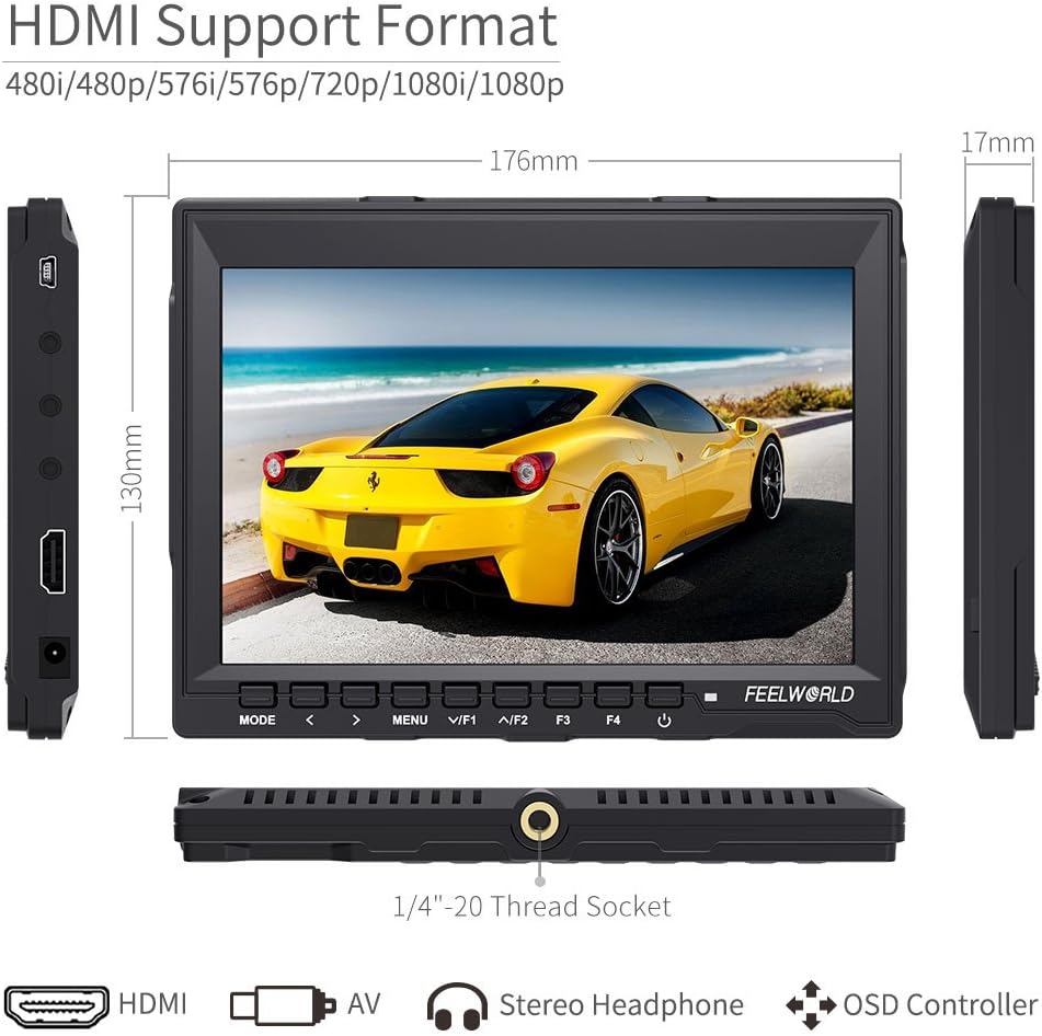 7" HD 1280x800 Field Monitor LCD IPS Screen Z700853