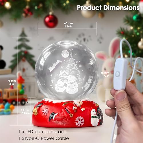 7 Colors 40mm Crystal Chakra Balls with LED Wooden Base K5148