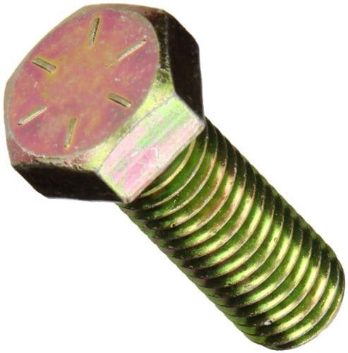45 pcs Grade 8 Zinc Yellow Plated Steel Hex Cap Screw V66830