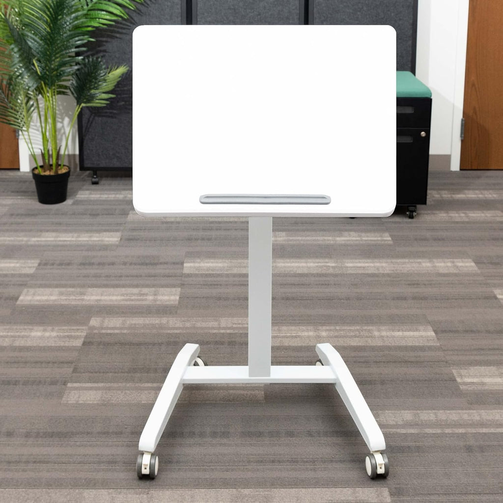 White Compact Standing Desk U706