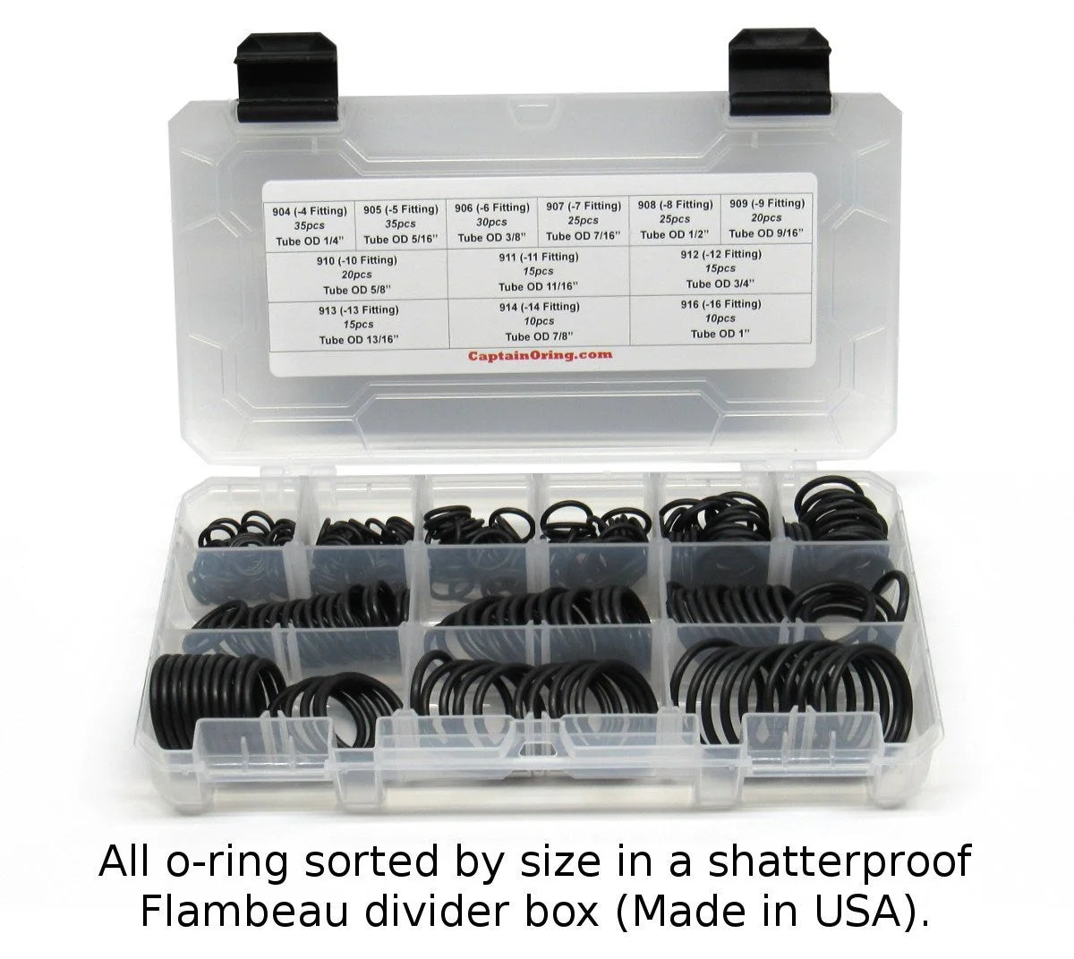 255 Piece Buna Nitrile O-Ring Kit A957313