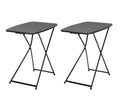 Black Adjustable Height Folding Table, 2 pack I5992