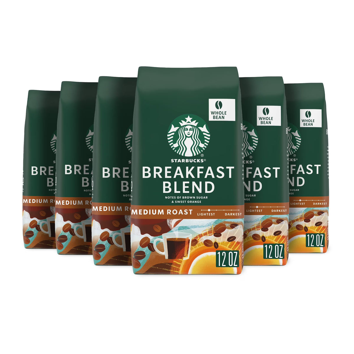 6 Bags Medium Roast Whole Bean Coffee U89778
