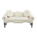 Velvet Loveseat Sofa with Nail Head Trimming and Tufted Design Y51627