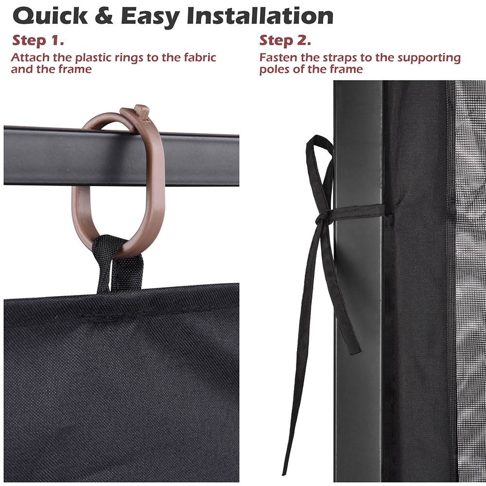 22x7ft Universal Replacement Mosquito Mesh Netting Zip Walls F7659