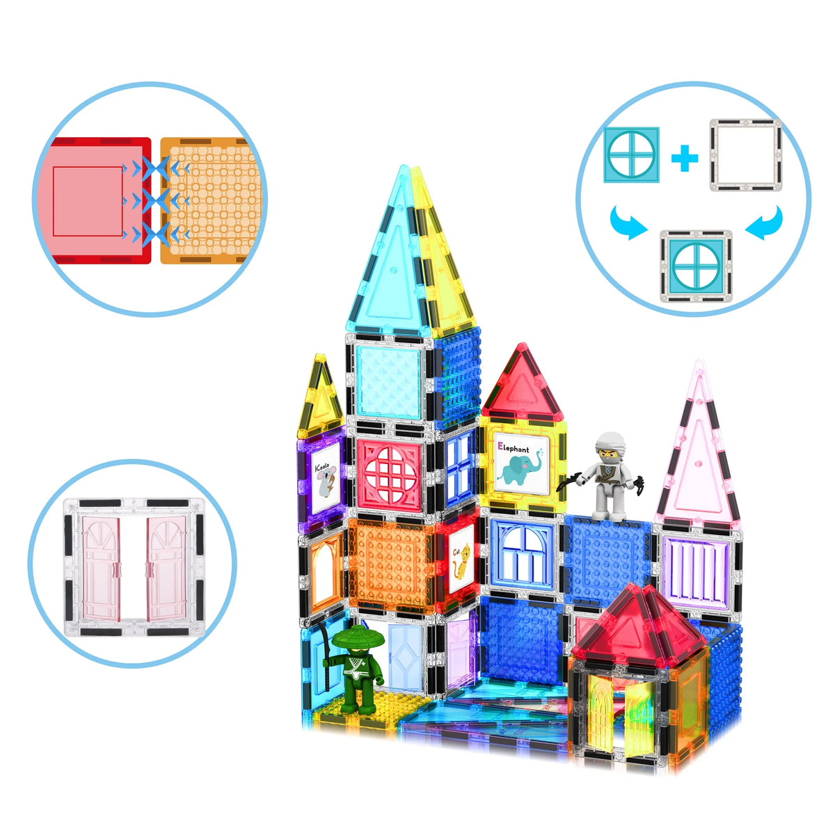 100 Pieces Magnet Tile Building Block Set G513