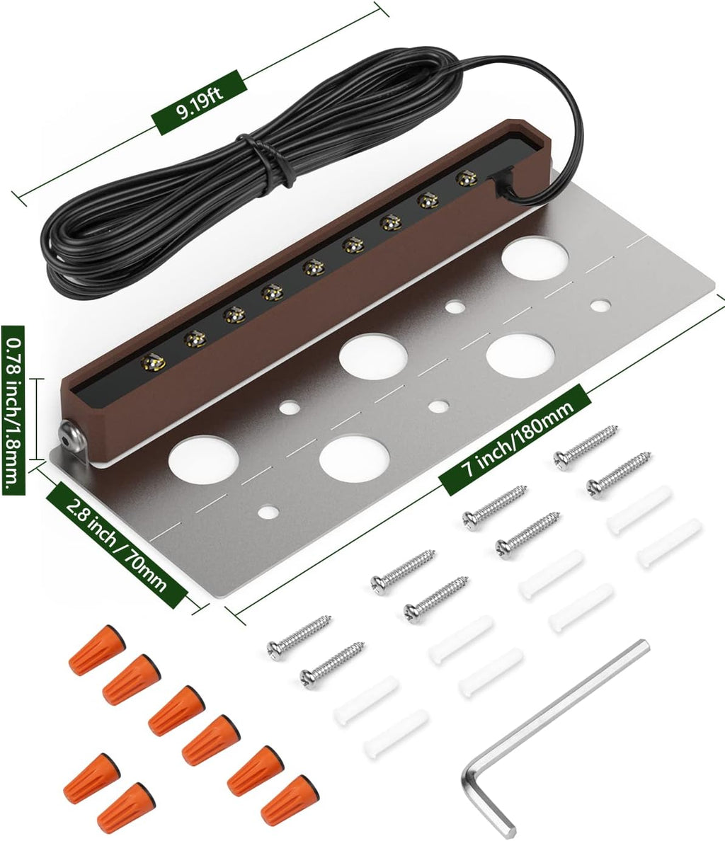 8-Pack 7 Inch LED Hardscape Lighting, IP68 Waterproof, Low Voltage 12-36V AC/DC Landscape Lighting, 2700K Warm White I320009