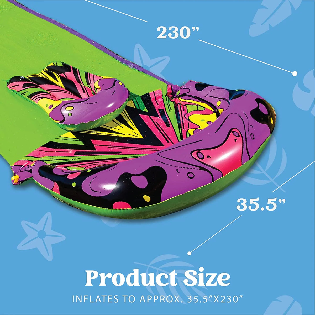 2 Pack 20ft x 35.5in Water Slide with Bodyboards X922965