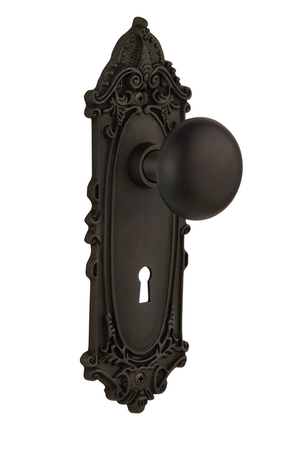 Victorian Passage Door Knob, Polished Brass U172983
