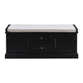 White Storage Bench with 2 Drawers and 2 Cabinets W4500