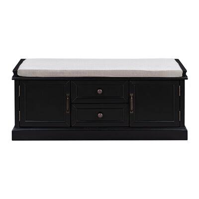 White Storage Bench with 2 Drawers and 2 Cabinets W4500