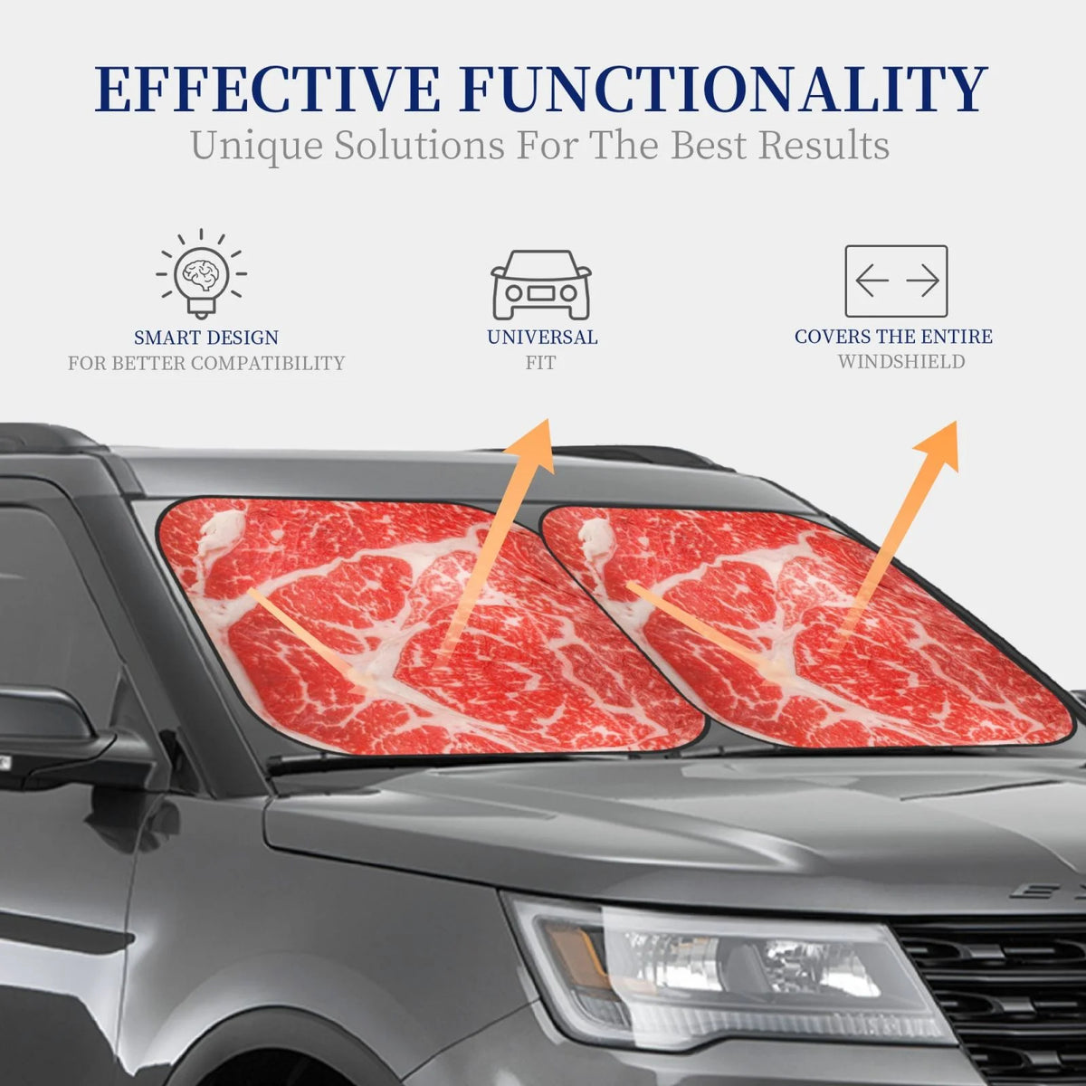 2 Pack Foldable Car Front Window Sun Visor Protector E75795
