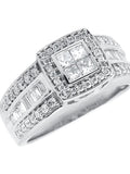 10k White Gold Princess Diamond Engagement Ring E211098