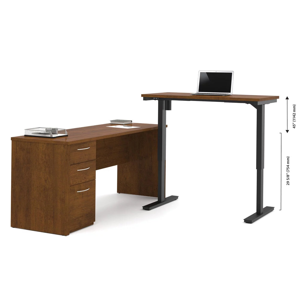 Height Adjustable L-Shaped Computer Desk F4508