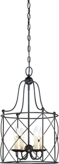 English Bronze 4-Light Foyer F1017