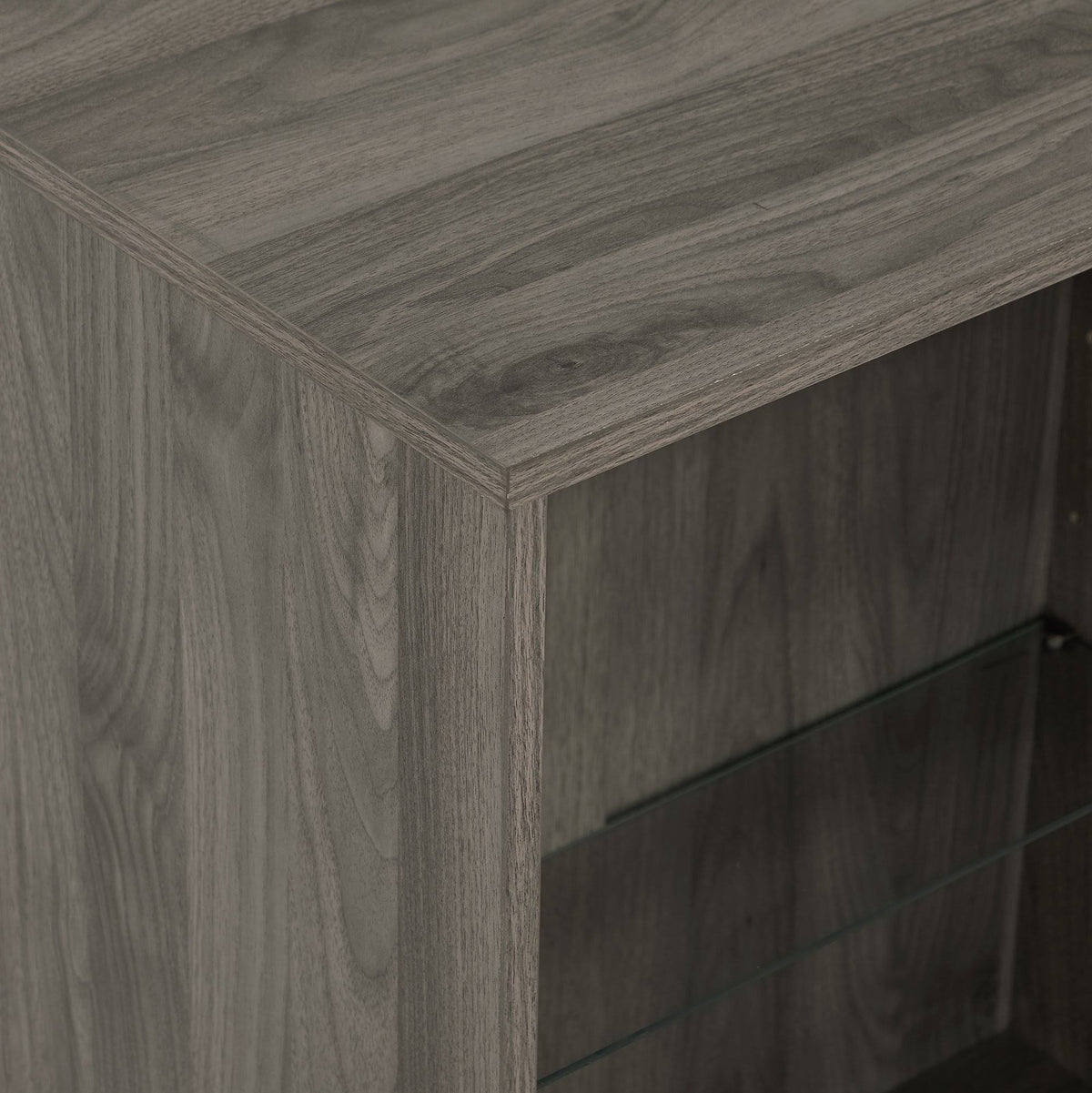 Slate Grey Mid Century Modern Bookcase Z64383