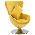 Swivel Egg Chair with Cushion Yellow F512512